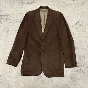 Lanvin Feather Suede Blazer Jacket Size 40 Sport Coat Tan Lightweight Career